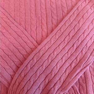 J. Crew Cozy Pink Cable Knit Sweater